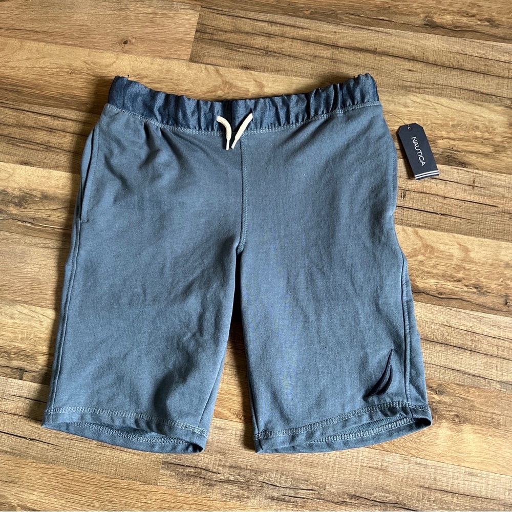 Nautica kids boys summit blue shorts size Large 14-16 Drawstring